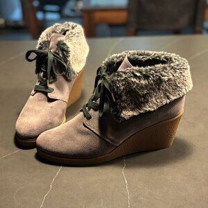 Cole Haan Gray Suede Boots